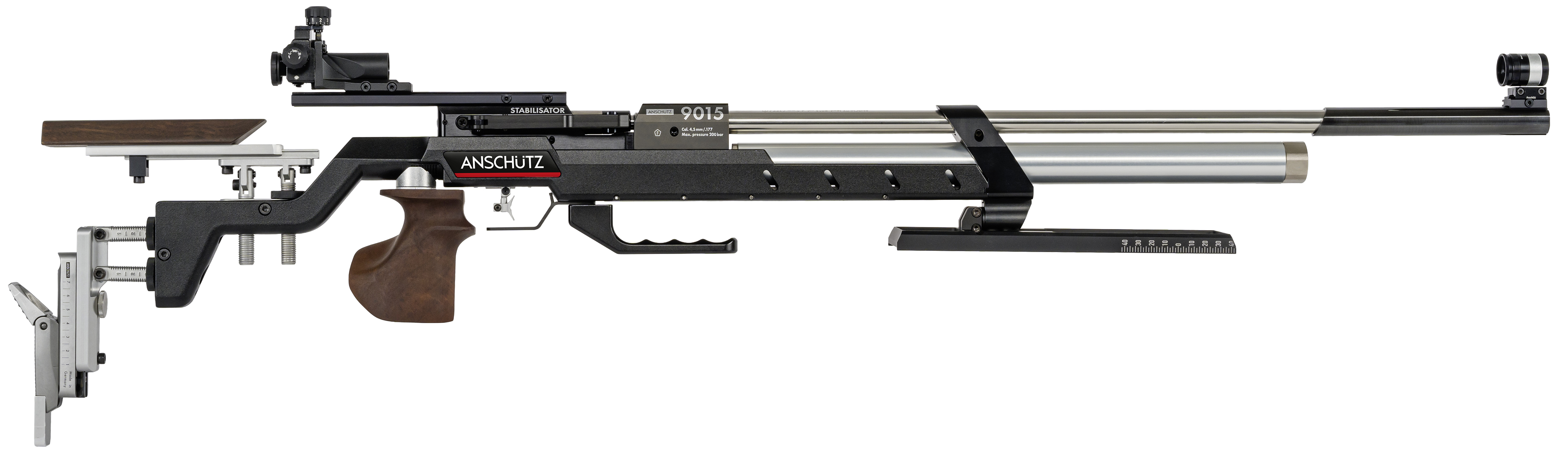 Anschütz 9015 Alu Auflage Universal Nuss